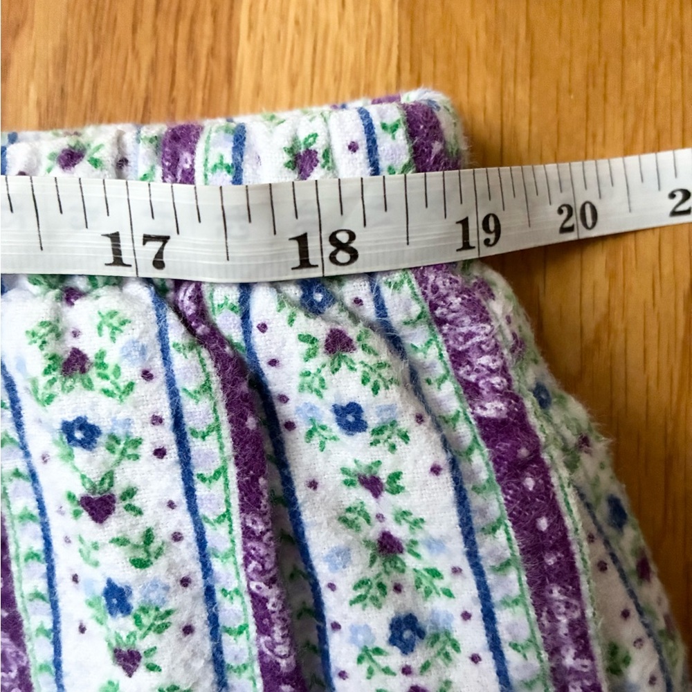 Lanz of Salzburg Pajama Set Flannel Cotton Floral Long Sleeve Plus Size 2X - Picture 12 of 14